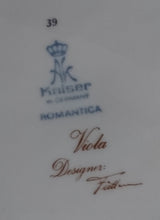 Lade das Bild in den Galerie-Viewer, 18 Teiliges KAFFEESERVICE "Viola" - Porzellan, Flora Veilchen Blumenblüten Blatt Blätter Motiv Dekor