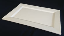 Lade das Bild in den Galerie-Viewer, BEILAGEN- KUCHEN- SERVIERPLATTE - Keramik / Steingut, Rechteck Viereck Einfärbiges Gastronomisches Motiv Dekor (BC)