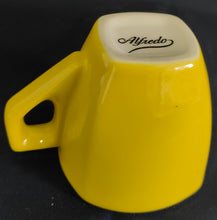 Lade das Bild in den Galerie-Viewer, 9er Set ESPRESSOGEDECKE & STÄNDER - Porzellan Metall, Einfärbiges Modernes Alfredo Aufschrift Motiv Dekor