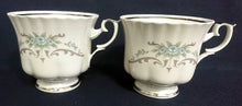 Lade das Bild in den Galerie-Viewer, KAFFEETASSE - Porzellan, Platin Linien Rand Flora Blumen Blüten Pflanzen Motiv Dekor
