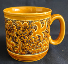 Lade das Bild in den Galerie-Viewer, 2er Set KAFFEETASSEN - Keramik / Steingut, Abstrakt Flora Blumenblüten Blatt Blätter Relief Motiv Dekor