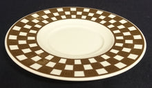 Lade das Bild in den Galerie-Viewer, 2er KAFFEEGEDECK - Porzellan, Goldrand Breite Streifen Vierecke Quadrate Schachbrett Punkte Motiv Dekor
