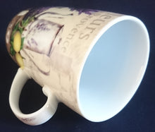 Lade das Bild in den Galerie-Viewer, KAFFEETASSE ~POTT "Casa de Engel"- Porzellan, Flora Lavendel Blumentopf Kaffeekanne Aufschrift Motiv Dekor