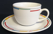 Lade das Bild in den Galerie-Viewer, KAFFEETASSE "Atlantic" - Porzellan, Balken Linien Rechtecke Striche Motiv Dekor