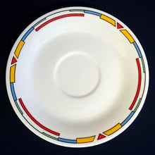 Lade das Bild in den Galerie-Viewer, 2er KAFFEEGEDECK "Atlantic" - Porzellan, Balken Linien Rechtecke Striche Motiv Dekor