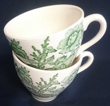 Lade das Bild in den Galerie-Viewer, 3er TEEGEDECK "Indian Tree" (Limited) - Keramik / Steingut, Staffordshire Abstrakt Blatt Blätter Pflanzen Pfeil Motiv Dekor, Hand graviert (Hand Engraved)