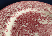 Lade das Bild in den Galerie-Viewer, DESSERTTELLER - Keramik / Steingut, Flora Planzen Blumenblüten Holzwagen Baum Bäume Motiv Dekor