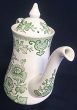 Lade das Bild in den Galerie-Viewer, 5er Set TEEKANNE MIT DECKEL & MILCHKÄNNCHEN & ZUCKERDOSE MIT DECKEL "Indian Tree" (Limited) - Keramik / Steingut, Staffordshire Abstrakt Blatt Blätter Pflanzen Pfeil Motiv Dekor, Hand graviert (Hand Engraved)