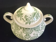 Lade das Bild in den Galerie-Viewer, 3er Set MILCHKÄNNCHEN & ZUCKERDOSE MIT DECKEL "Indian Tree" (Limited) - Keramik / Steingut, Staffordshire Abstrakt Blatt Blätter Pflanzen Pfeil Motiv Dekor, Hand graviert (Hand Engraved)