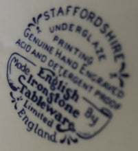Lade das Bild in den Galerie-Viewer, KAFFEEKANNE MIT DECKEL (Limited) - Keramik / Steingut, Staffordshire Flora Baum Bäume Haus Häuser Treppe Motiv Dekor, Hand graviert (Hand Engraved)