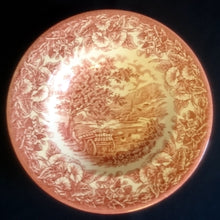 Lade das Bild in den Galerie-Viewer, 2er Set SUPPENTELLER - Keramik / Steingut, Flora Blatt Blätter Pflanzen Landschaft Holzkarren Baum Bäume Kirche Dorf Motiv Dekor