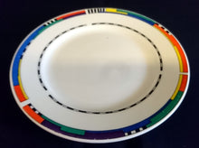 Lade das Bild in den Galerie-Viewer, DESSERTTELLER - Porzellan, Geometrisch Abstrakt Linien Balken Motiv Dekor (BC)