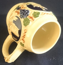 Lade das Bild in den Galerie-Viewer, BOWLE~ GETRÄNKEKRUG - Keramik / Steingut, Burgen Schloß Schlösser Ruinen Weintrauben Abstrakt Aufschrift Motiv Dekor