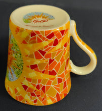 Lade das Bild in den Galerie-Viewer, 2er Set 2er ESPRESSOGEDECKE - Porzellan, Abstrakt Geometrisch Diamanten Glas Splitter Motiv Dekor