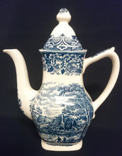Lade das Bild in den Galerie-Viewer, KAFFEEKANNE MIT DECKEL - Keramik / Steingut, Landschaft Haus Bauernhof Flora Natur Abstrakte Symbole Zeichen Motiv Dekor