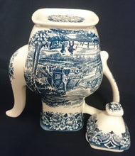 Lade das Bild in den Galerie-Viewer, KAFFEEKANNE MIT DECKEL - Keramik / Steingut, Landschaft Haus Bauernhof Flora Natur Abstrakte Symbole Zeichen Motiv Dekor