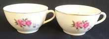 Lade das Bild in den Galerie-Viewer, TEETASSE - Porzellan, Goldrand Flora Rosenblumen Blüten Motiv Dekor