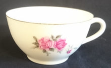 Lade das Bild in den Galerie-Viewer, 2er TEEGEDECK - Porzellan, Goldrand Flora Rosenblumen Blüten Motiv Dekor