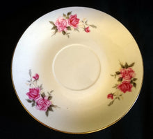 Lade das Bild in den Galerie-Viewer, UNTERTASSE - Porzellan, Goldrand Flora Rosenblumen Blüten Motiv Dekor