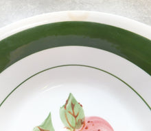 Lade das Bild in den Galerie-Viewer, SALAT~ BEILAGENSCHALE - Porzellan, Obst Himbeeren Breiter Dekorrand Motiv