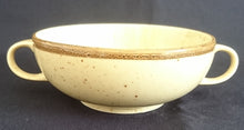 Lade das Bild in den Galerie-Viewer, 2er Set 2er SUPPENTASSEN GEDECKE "Onda Sahara" - Porzellan, Zweifärbiges Gesprenkeltes Linien Dekor, Inglasur, Handbemalt