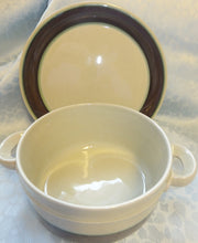 Lade das Bild in den Galerie-Viewer, SUPPENTOPF UNTERTELLER - Keramik / Steingut, Breiter & Schmaler Streifen Linien Motiv Dekor