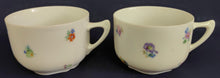 Lade das Bild in den Galerie-Viewer, 2er Set KAFFEETASSEN - Porzellan, Florale Blumen Blüten Pflanzen Gold Linien Motiv Dekor