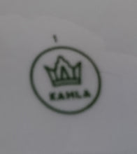 Lade das Bild in den Galerie-Viewer, UNTERTASSE - Porzellan, Goldrand Breiter Rand Abstrakte Zeichen Symbole Motiv Dekor