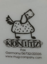 Lade das Bild in den Galerie-Viewer, 2er Set 2er KINDER~ TEEGEDECKE - Porzellan, Hunde Katzen Maus Comic Tatzen Knochen Spuren Abdrücke Motiv Dekor