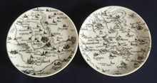 Lade das Bild in den Galerie-Viewer, SAMMELTELLERCHEN UNTERSETZER (B) - Porzellan, Alte Landkarten Stadt Städte Namen Motiv Dekor (BC)