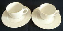 Lade das Bild in den Galerie-Viewer, 2er MOCCA KAFFEEGEDECK - Porzellan, Einfärbiges Gastronomisches Motiv Dekor