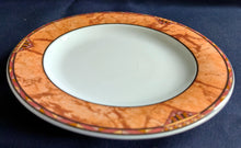 Lade das Bild in den Galerie-Viewer, 2er Set DESSERTTELLER - Porzellan, Marmoriert Abstrakt Zeichen Symbole Rand Motiv Dekor