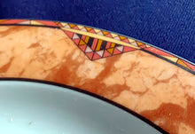 Lade das Bild in den Galerie-Viewer, 2er Set DESSERTTELLER - Porzellan, Marmoriert Abstrakt Zeichen Symbole Rand Motiv Dekor