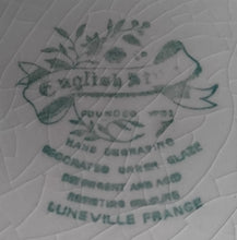 Lade das Bild in den Galerie-Viewer, SPEISETELLER - Keramik / Steingut, Landschaft Natur Dorf Haus Häuser Pferde Kutsche Motiv Dekor (BC)