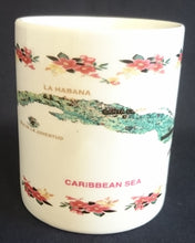 Lade das Bild in den Galerie-Viewer, KAFFEETASSE - Keramik / Steingut, Land Insel Flora Blumenblüten Aufschrift Cuba Atlantic Ocean Motiv Dekor (BC)