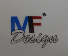 Lade das Bild in den Galerie-Viewer, DESSERTTELLER - Porzellan, Goldrand Balken Vierecke Karo Abstrakt Motiv Dekor