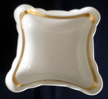 Lade das Bild in den Galerie-Viewer, 2er Set SERVIER~ BEILAGENSCHALE - Porzellan, Abstrakt Flora Blatt Blätter Ranken Gewölbter Rand Motiv Dekor