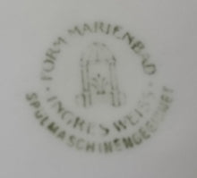 Lade das Bild in den Galerie-Viewer, 2er Set 2er KAFFEEGEDECKE "Ingres Weiss" - Porzellan, Klassisches Zweifärbiges Motiv Dekor (Grüner Stempel)