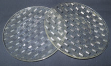 Lade das Bild in den Galerie-Viewer, 2er Set DESSERTTELLER - Hartglas, Abstrakte Geometrische Waagerechte Senkrechte Linie Striche Motiv Dekor (BC)