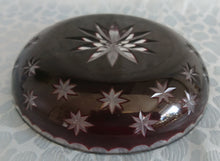 Lade das Bild in den Galerie-Viewer, DESSERTSCHALE - Kristallglas, Gezackt Sterne Sternchen Motiv Dekor