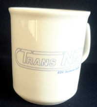 Lade das Bild in den Galerie-Viewer, KAFFEETASSE - Porzellan, Firmenlogo Symbol Trans Net EDV Systeme GmbH Werbeaufschrift Motiv Dekor (BC)