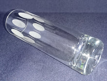 Lade das Bild in den Galerie-Viewer, 2er Set MINI LONGDRINK~ GETRÄNKEGLÄSER - Kristallglas, Mattiert Ovale Kreise Flecken Punkte Motiv Dekor