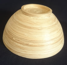 Lade das Bild in den Galerie-Viewer, SALAT~ BEILAGENSCHÜSSEL - Holz (Balsa), Baumjahres Ringe Holz Kreise Motiv Dekor (nBC)