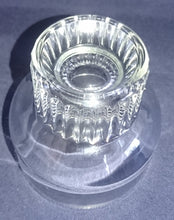 Lade das Bild in den Galerie-Viewer, EIS~ DESSERTSCHALE - Hartglas, Innere Kugeln Balken Spalten Relief Motiv Dekor