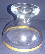 Lade das Bild in den Galerie-Viewer, 2er Set EIS~ DESSERTSCHALEN - Hartglas, Modernes Band Breiter Linien Golddekor Motiv