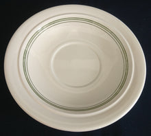 Lade das Bild in den Galerie-Viewer, 2er Set UNTERTASSEN - Keramik / Steingut, Innenrand Relief Linien Balken Motiv Dekor