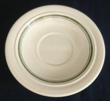 Lade das Bild in den Galerie-Viewer, 2er Set UNTERTASSEN - Keramik / Steingut, Innenrand Relief Linien Balken Motiv Dekor