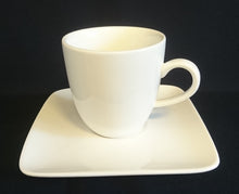 Lade das Bild in den Galerie-Viewer, 2er Set 2er KAFFEEGEDECKE - Porzellan, Einfärbiges Gastronomisches Motiv Dekor