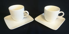 Lade das Bild in den Galerie-Viewer, 2er KAFFEEGEDECK - Porzellan, Einfärbiges Gastronomisches Motiv Dekor