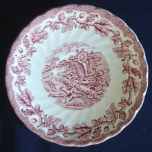 Lade das Bild in den Galerie-Viewer, UNTERTASSE "Country Life" - Keramik / Steingut (Fine Staffordshire Ware), Landschaft Reiter Pferd Flora Pflanzen Motiv Dekor, Hand graviert (nBC)